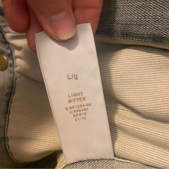 Gap stonewash denim motorcycle jacket - Picture 12 of 14